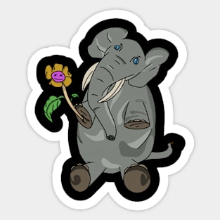 sitting elephant Sticker